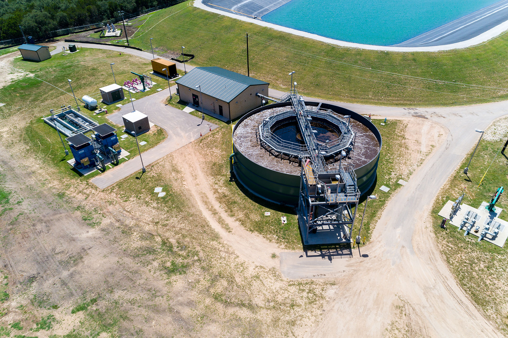 Aerial of Wastewater Treatment Plant