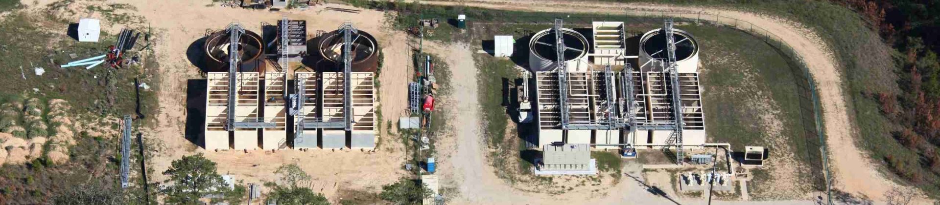 Overhead view of leased wastewater system